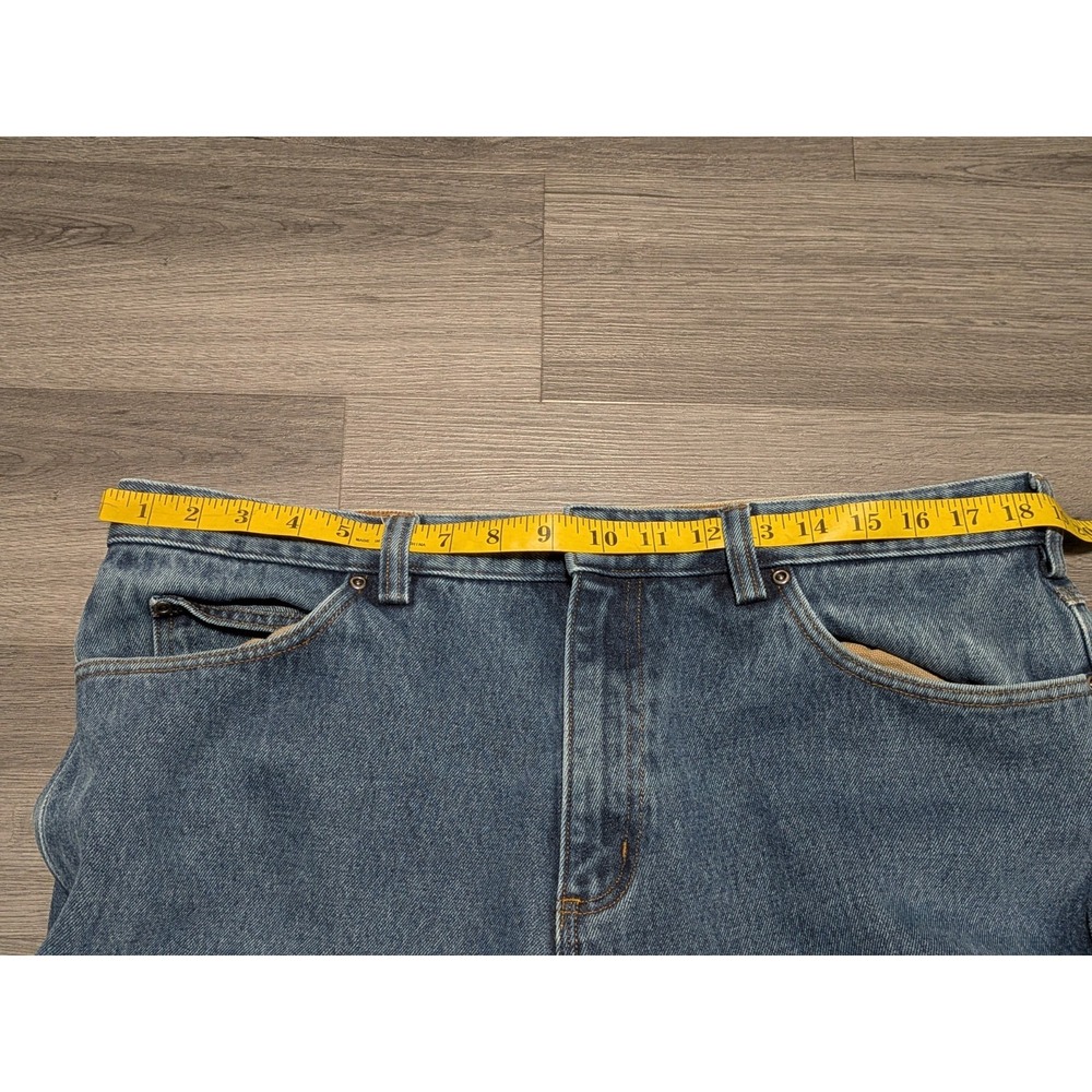 Duluth Trading Men's Fleece Lined Medium Wash Relaxed Fit Denim Blue Jeans 38x30 - Picture 3 of 7